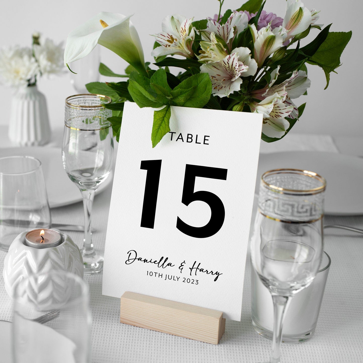 Minimalist Wedding Table Number Cards