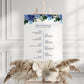 Navy & White Wedding Order of Events Sign