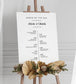 Wedding Order of Events Sign - Smart Party Shop