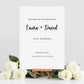 Simple White Wedding Welcome Sign