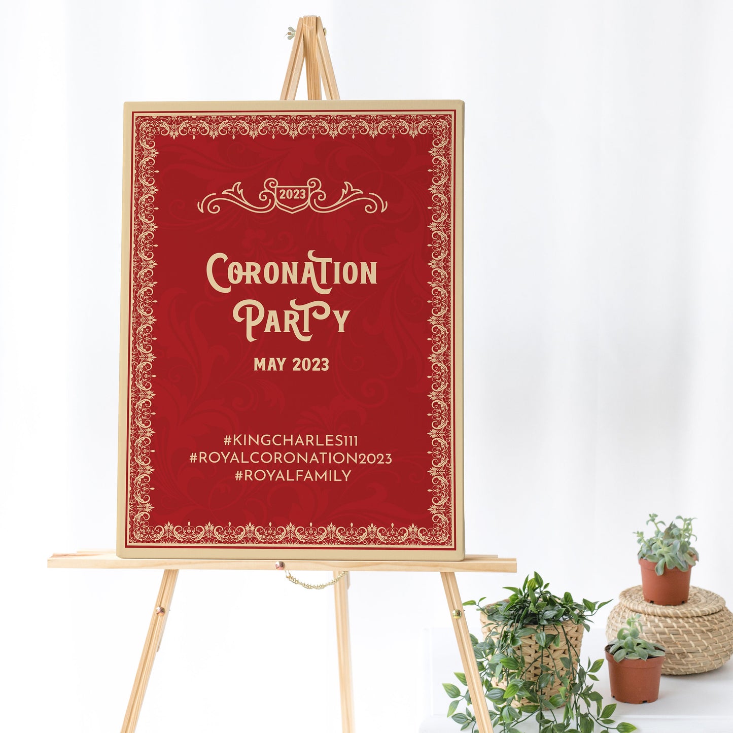 Royal Coronation Party Sign