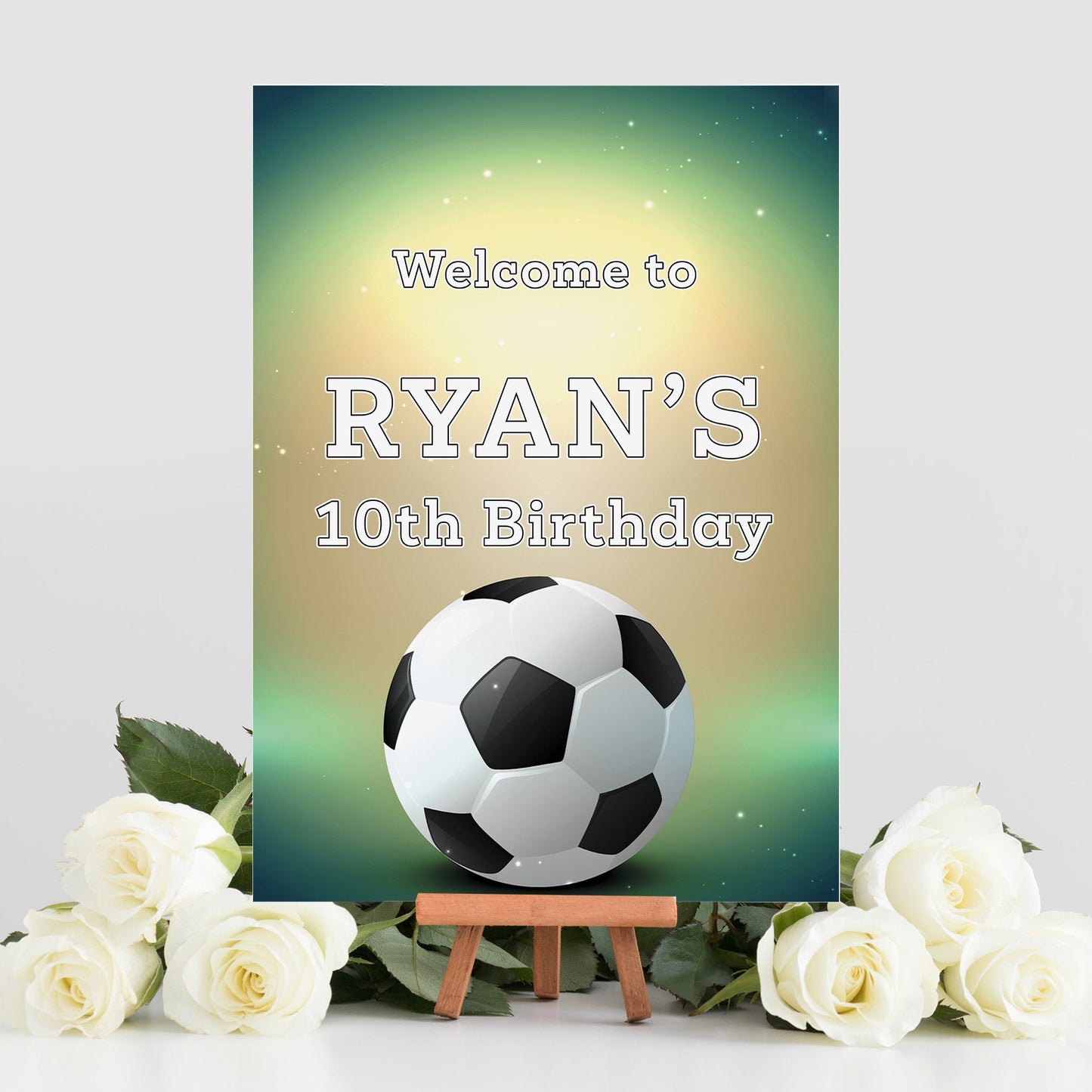 Football Birthday Party Welcome Sign