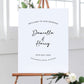 Modern White Wedding Welcome Sign