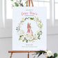 Pink Peter Rabbit Christening Sign