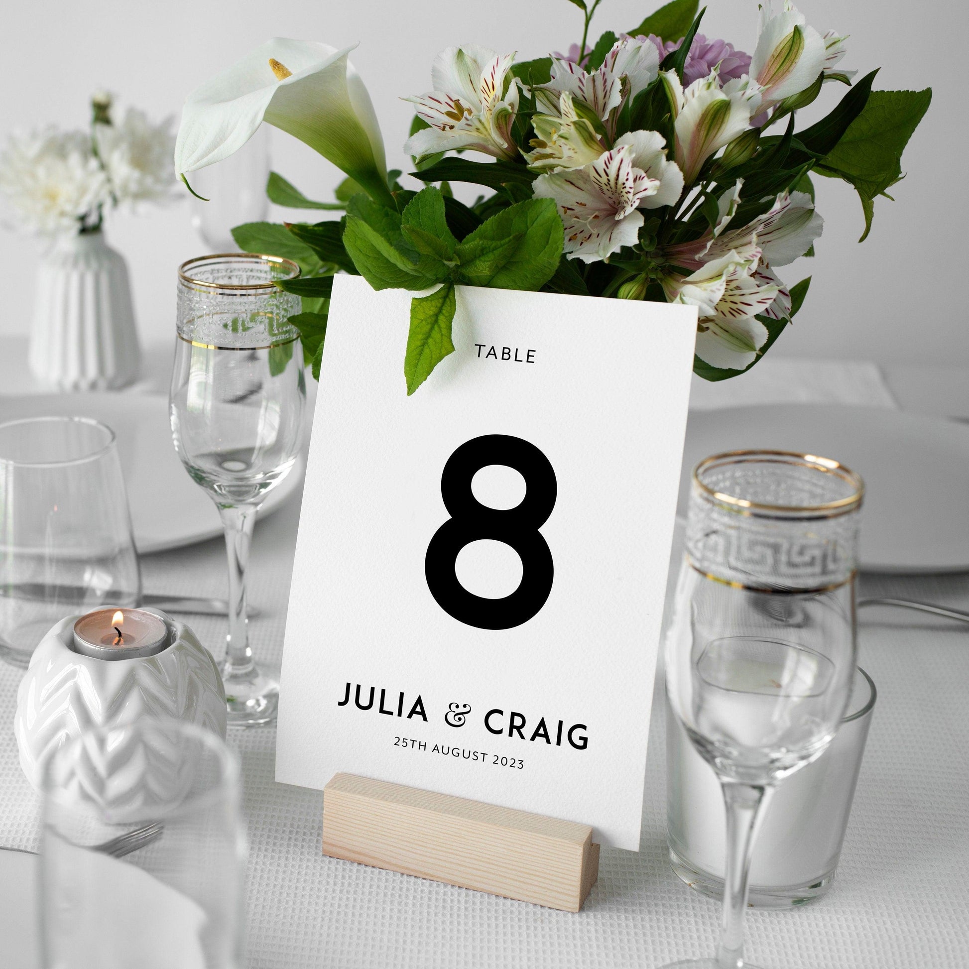 Minimalist Wedding Table Signs - Smart Party Shop