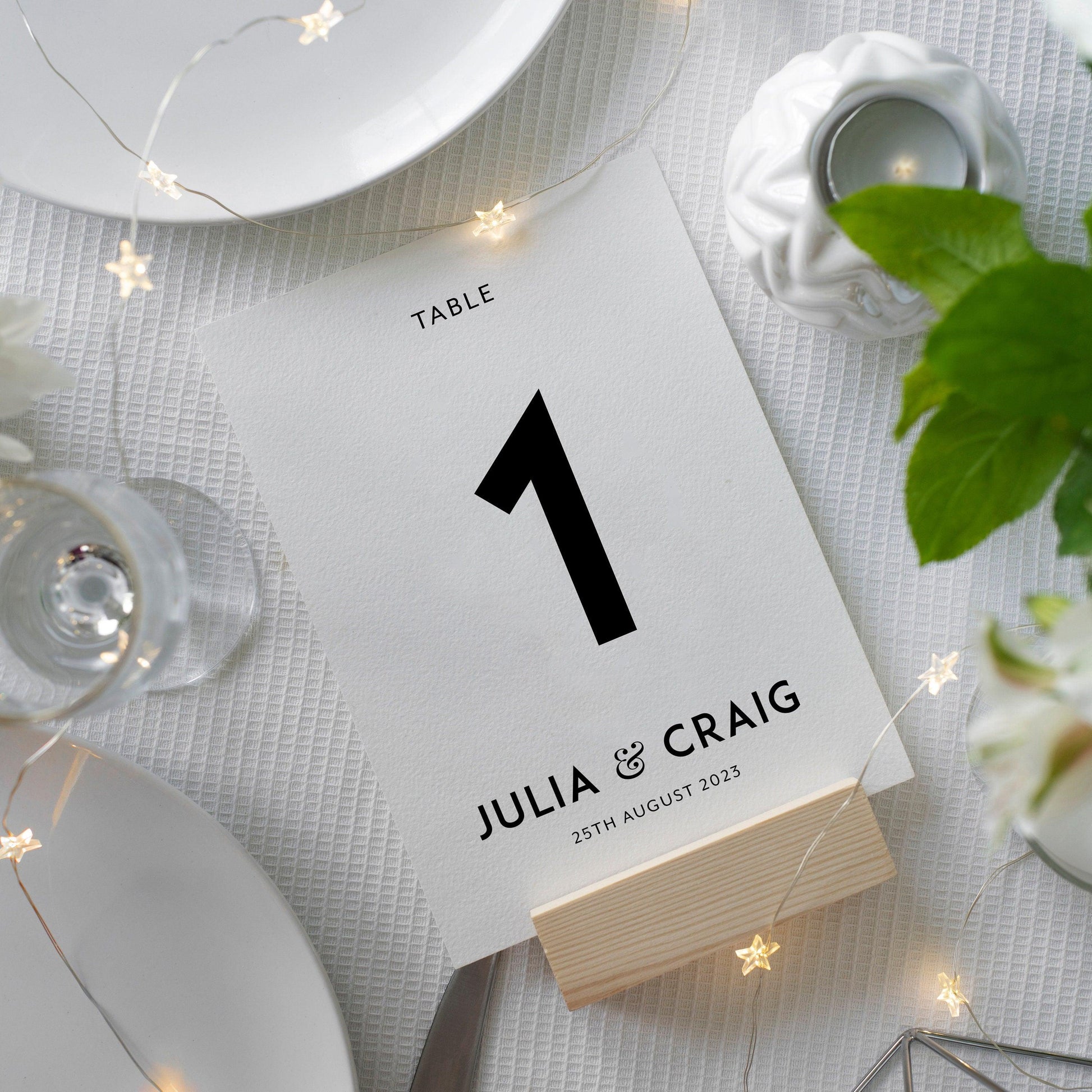 Minimalist Wedding Table Signs - Smart Party Shop