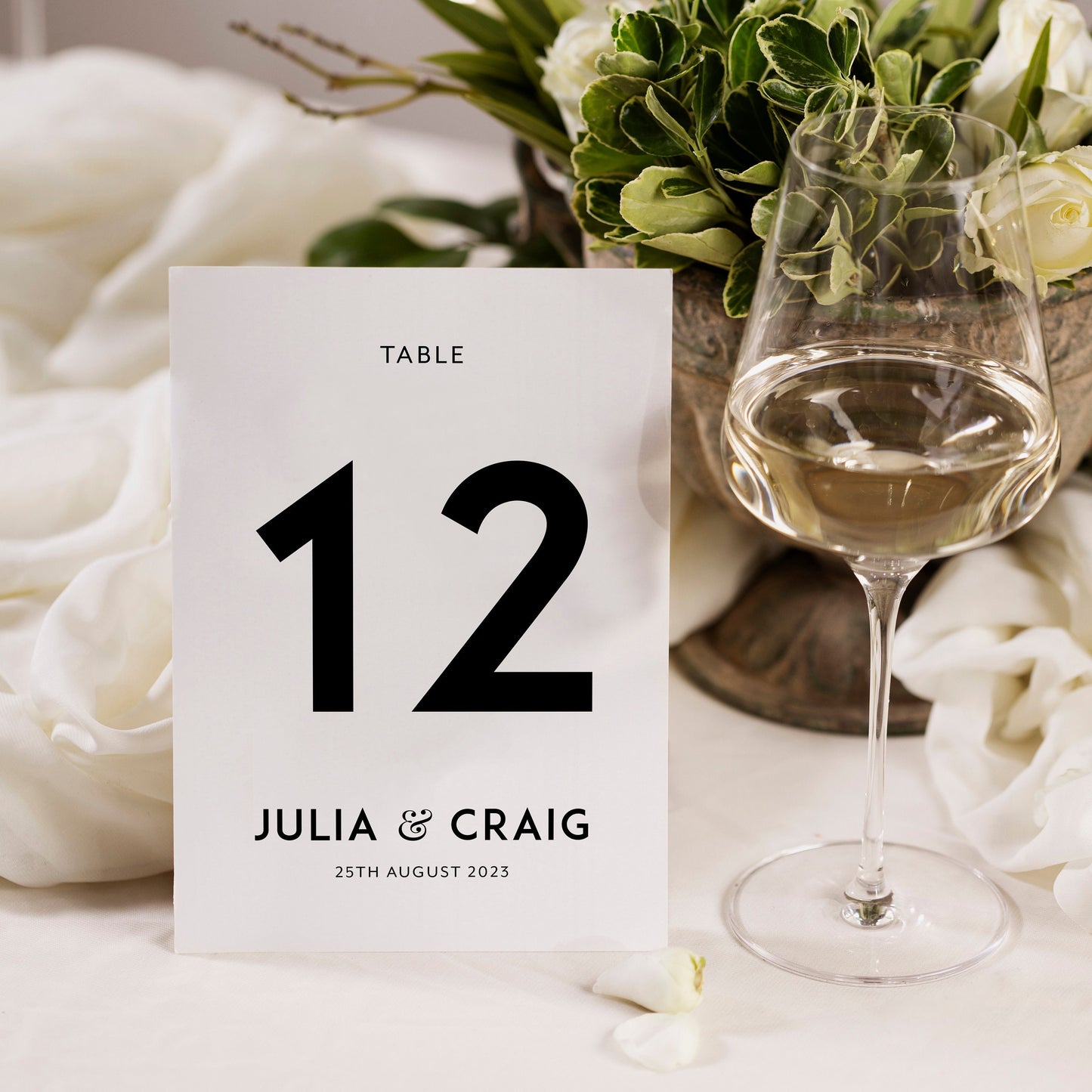 Minimalist Wedding Table Number Cards