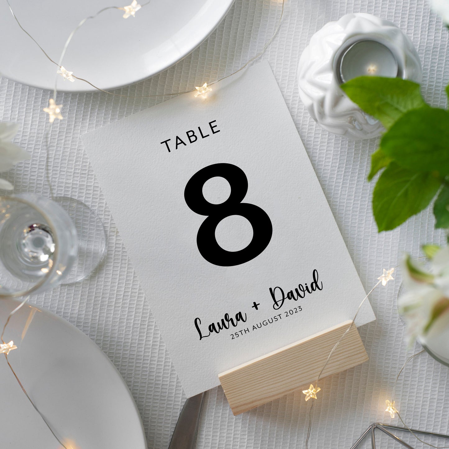 Minimalist Wedding Table Numbers