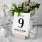 Bold Wedding Table Number Cards