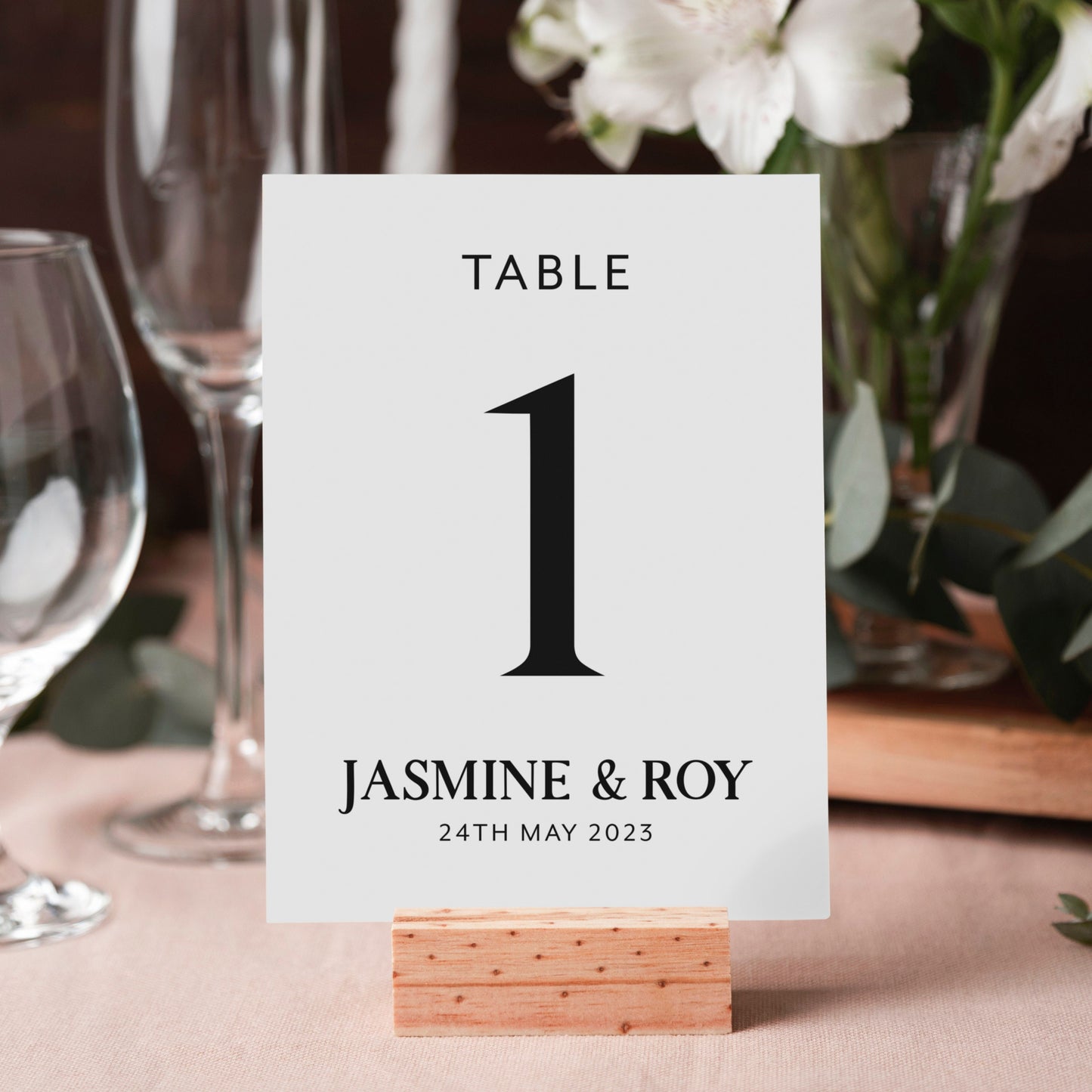 Minimalist Wedding Table Number Cards