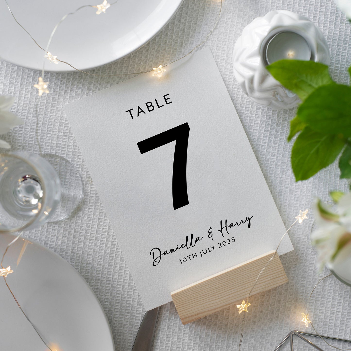 Minimalist Wedding Table Number Cards