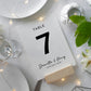 Minimalist Wedding Table Number Cards