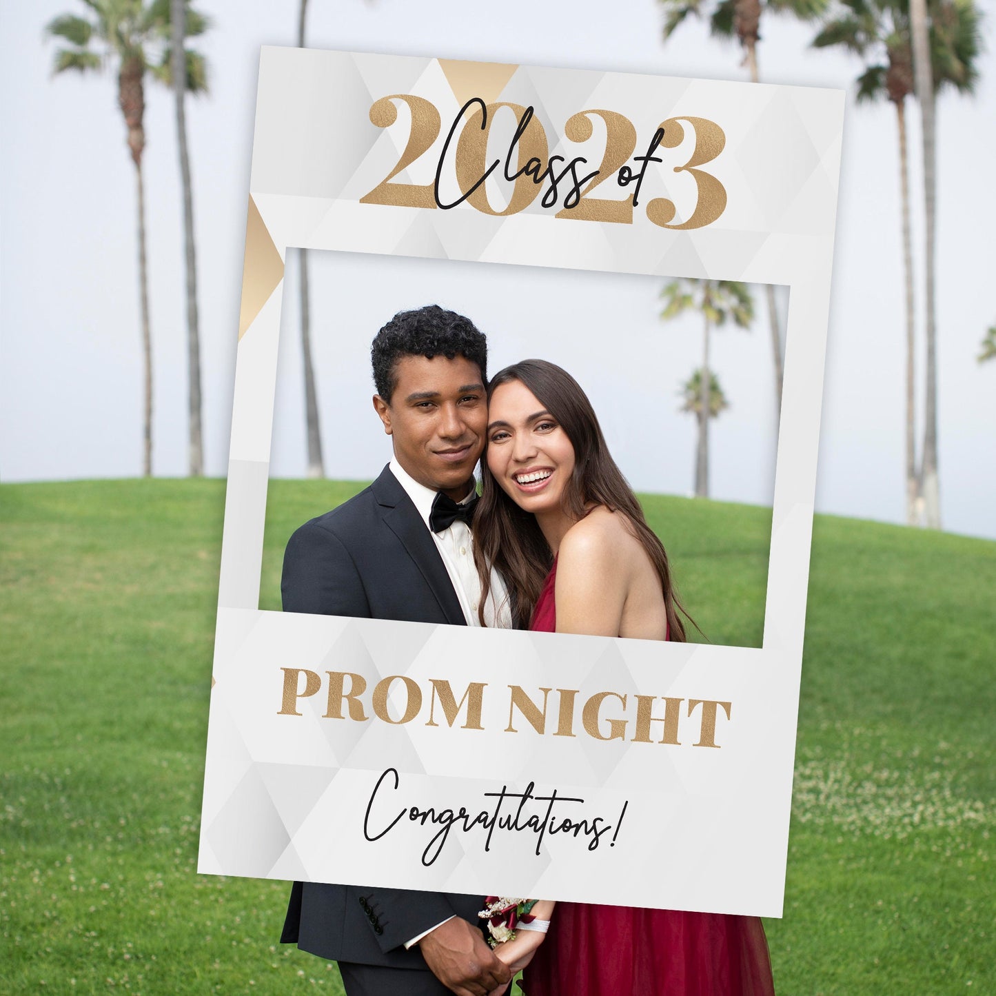 Modern Prom or Graduation Selfie Frame & Party Sign