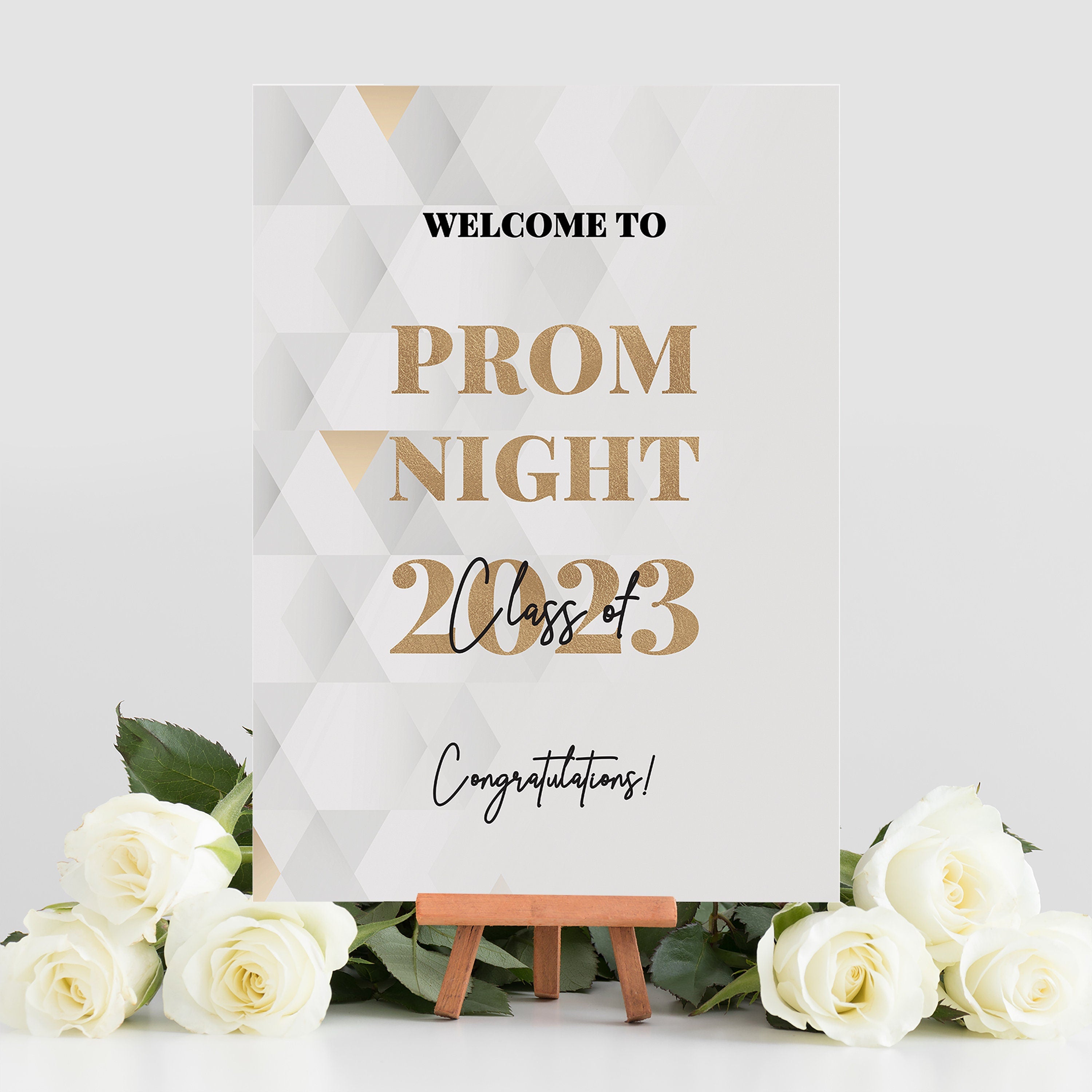 Simply Prom Sign Modern Prom or Graduation Selfie Frame & Party Sign – Smart Party Shop