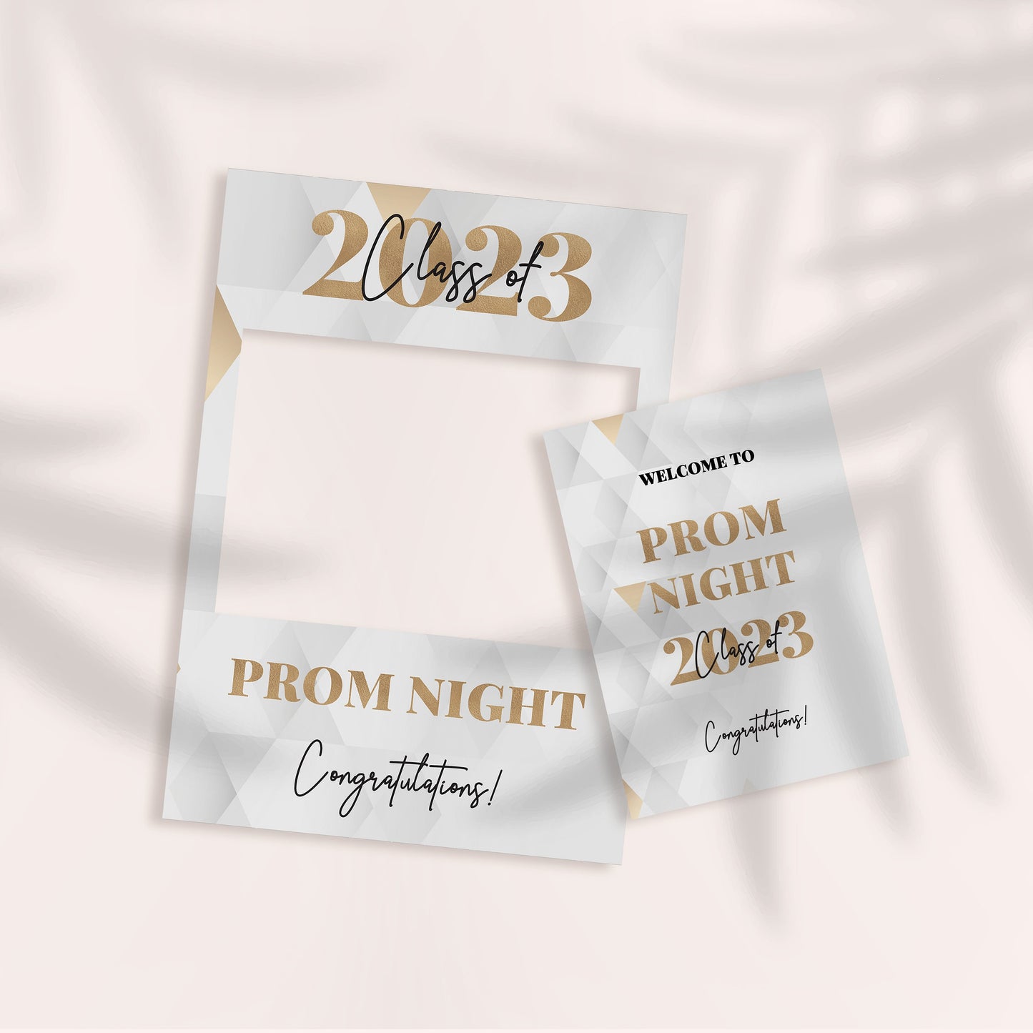 Modern Prom or Graduation Selfie Frame & Party Sign