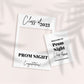 White Prom Party or Graduation Selfie Frame & Party Sign