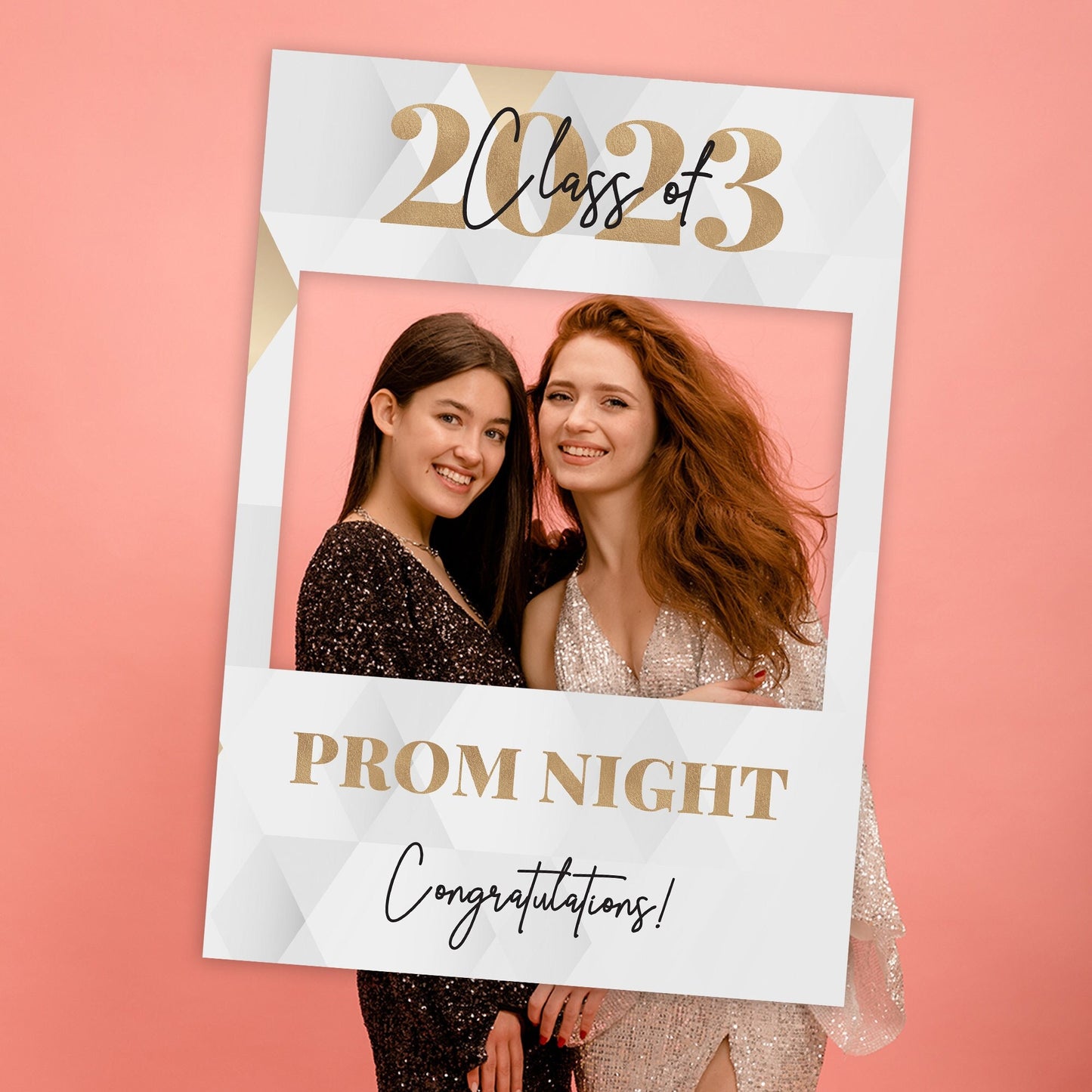 Modern Prom or Graduation Selfie Frame & Party Sign